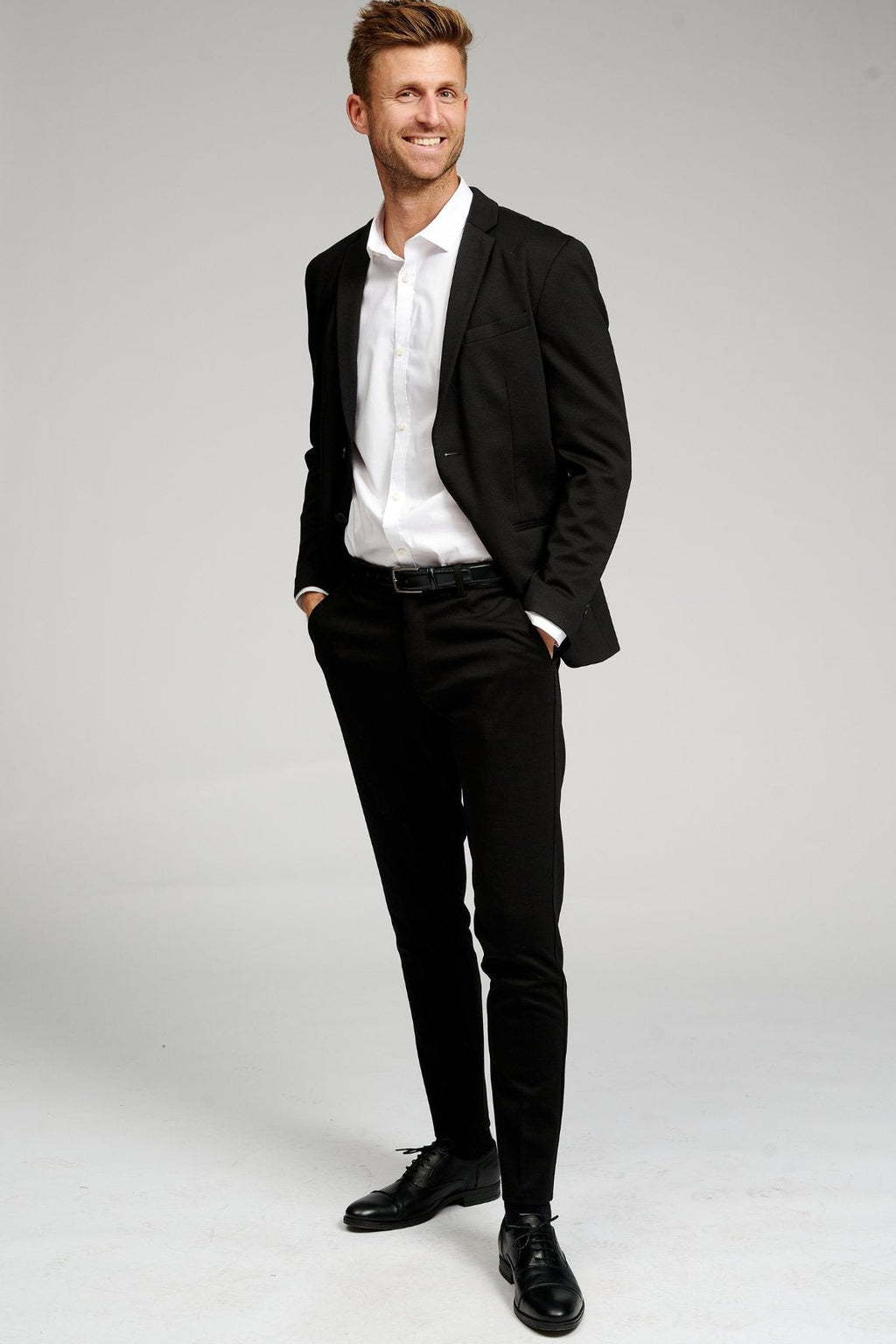 Stripped Langærmet Slim Fit - Grøn