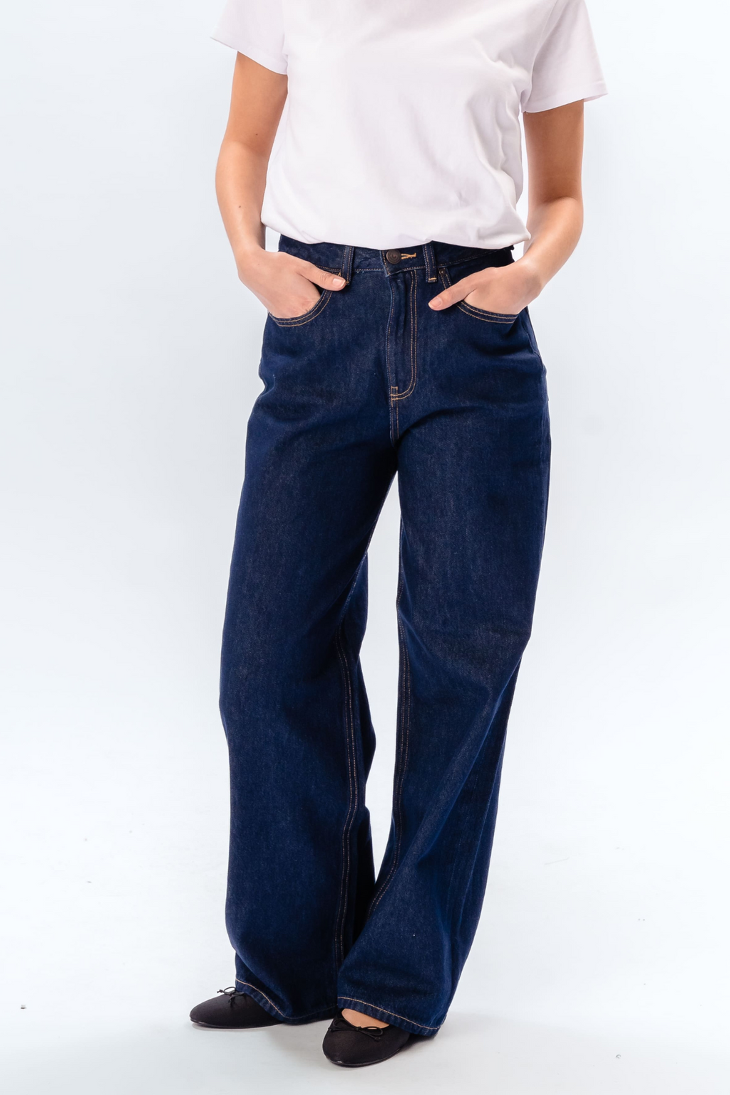 De Originale Performance Wide Jeans - Dark Blue Denim