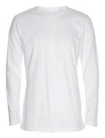 Basic Langærmet T-shirt - Hvid