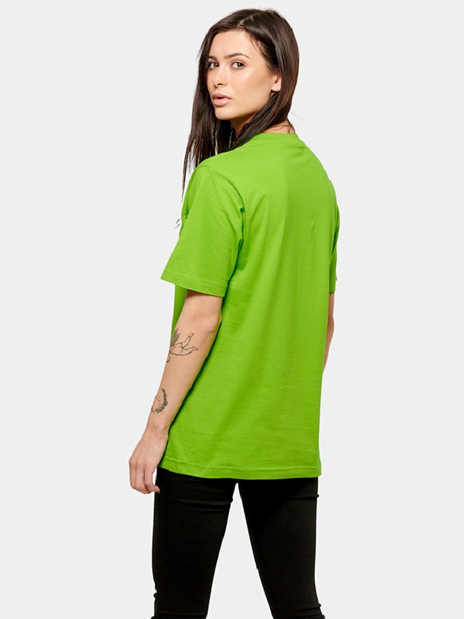 Oversized t-shirt - Lime - TeeShoppen - Grøn 4