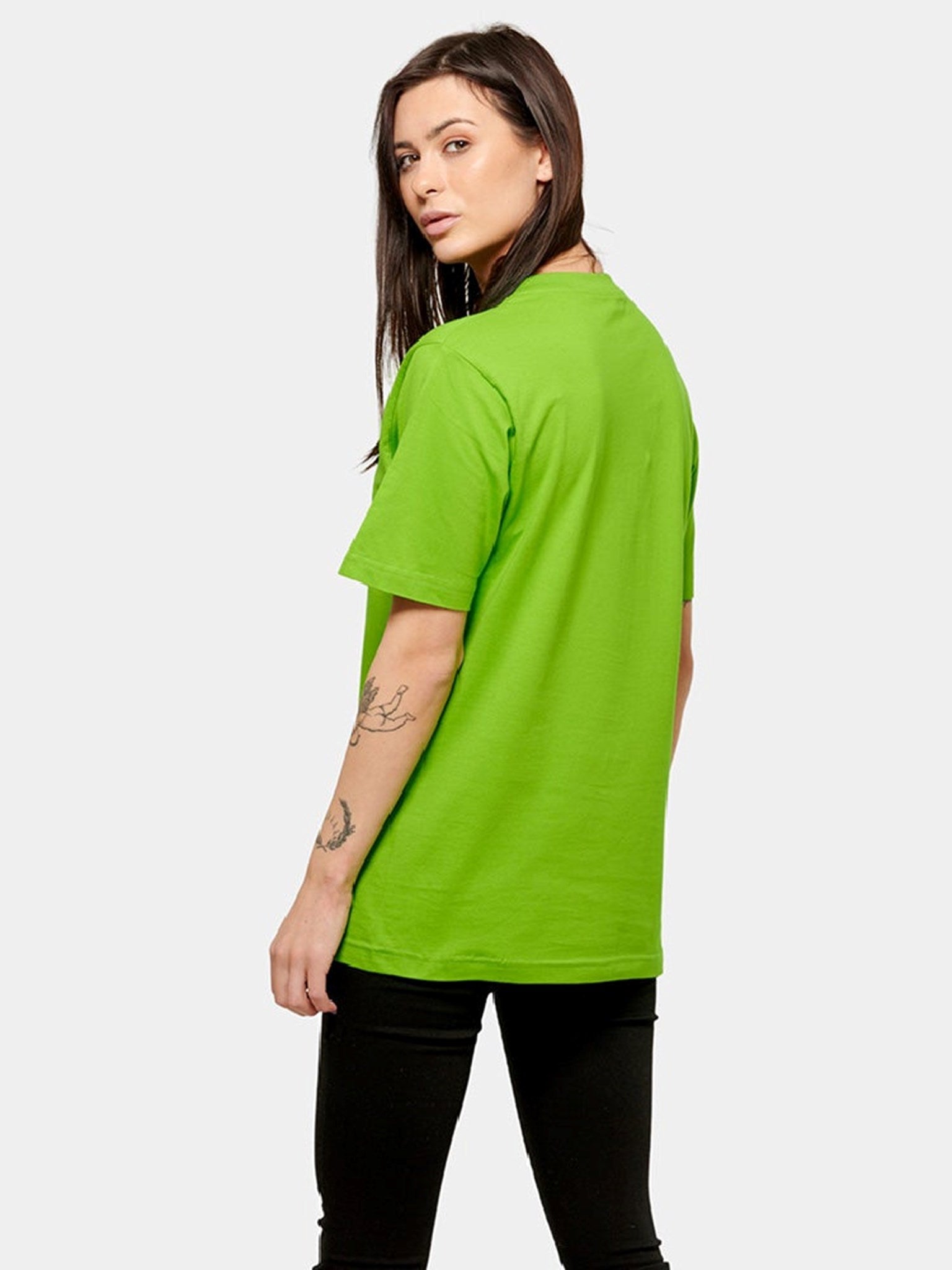 Oversized t-shirt - Lime - TeeShoppen - Grøn 3