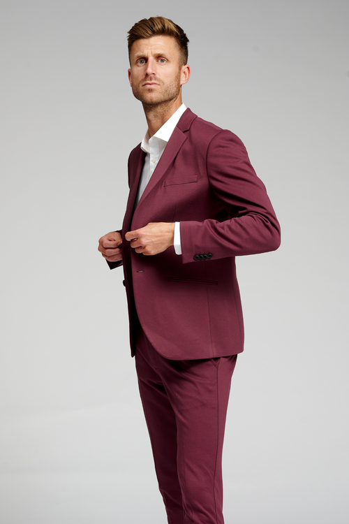 Den Originale Performance Blazer - Bordeaux - TeeShoppen - Rød