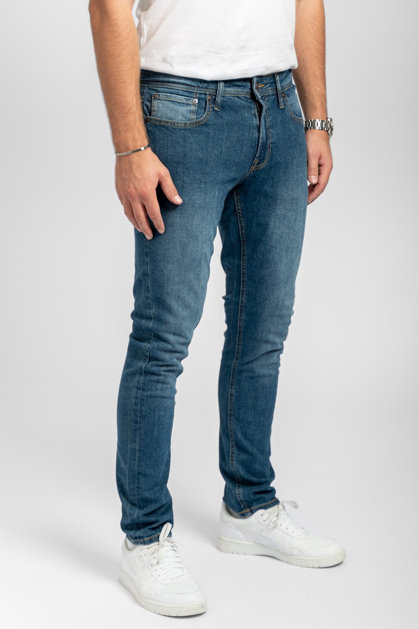 De Originale Performance Jeans (Slim) - Medium Blue Denim - TeeShoppen - Blå 4