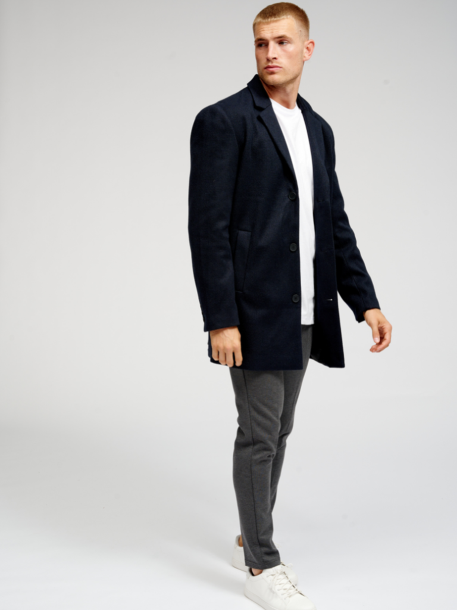 Klassisk Frakke - Navy - TeeShoppen - Blå 3