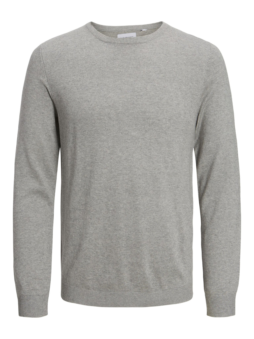 Basic Knit Crewneck - Lysegrå Meleret