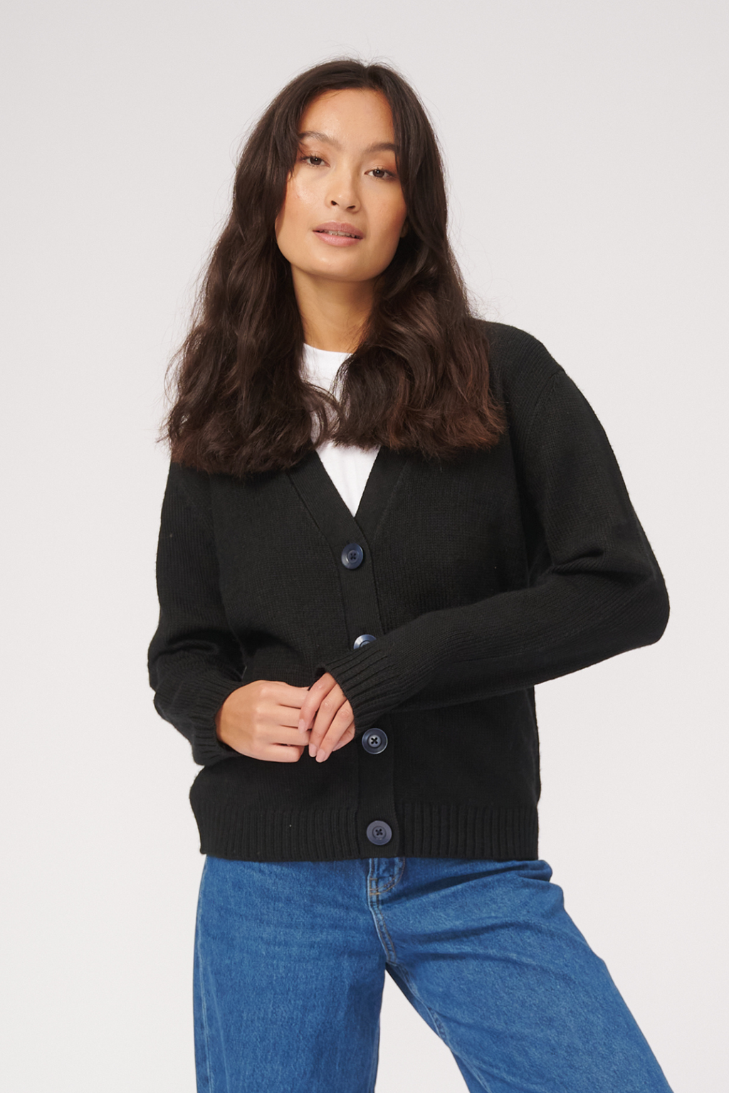 Strikket Cardigan - Sort