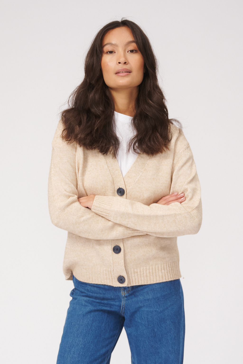 Strikket Cardigan - Beige