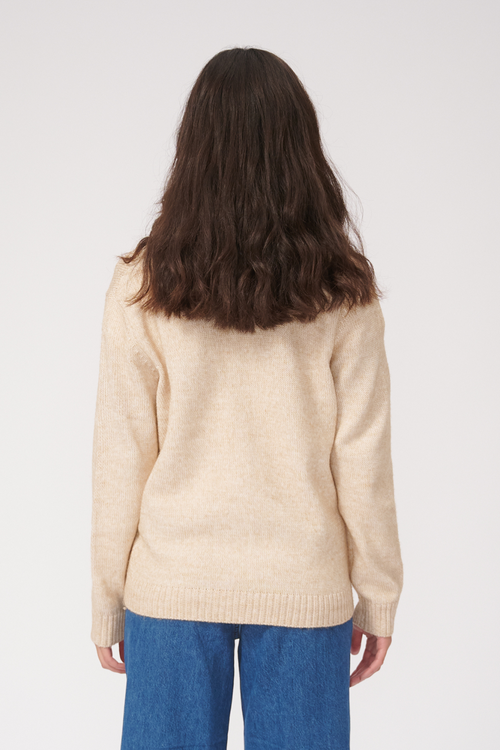 Strikket Cardigan - Beige - TeeShoppen - Sand/Beige