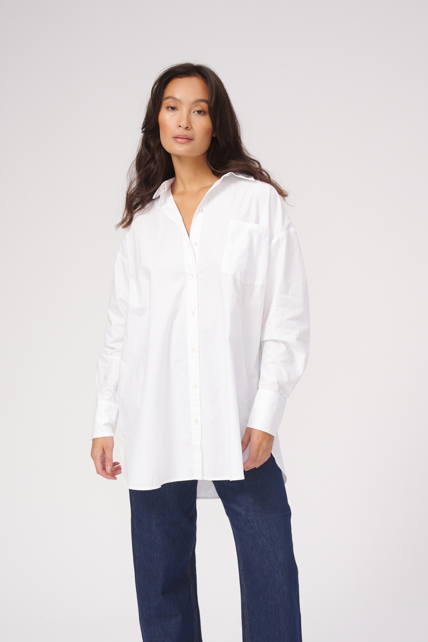 Oversized Shirt - Hvid - TeeShoppen - Hvid 4