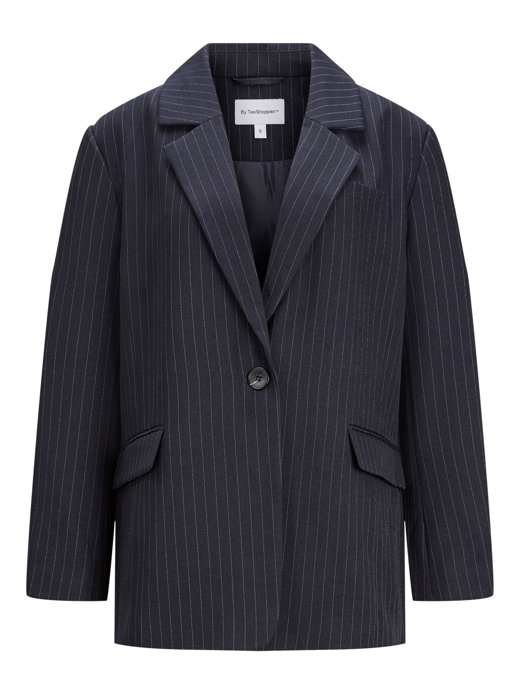 Oversized Blazer - Navy Pinstripe