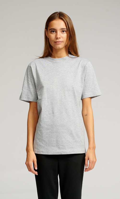 Oversized T-shirt - Grå Meleret - TeeShoppen - Grå