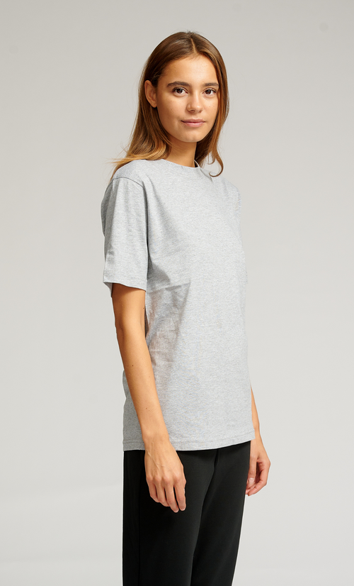 Oversized T-shirt - Grå Meleret - TeeShoppen - Grå