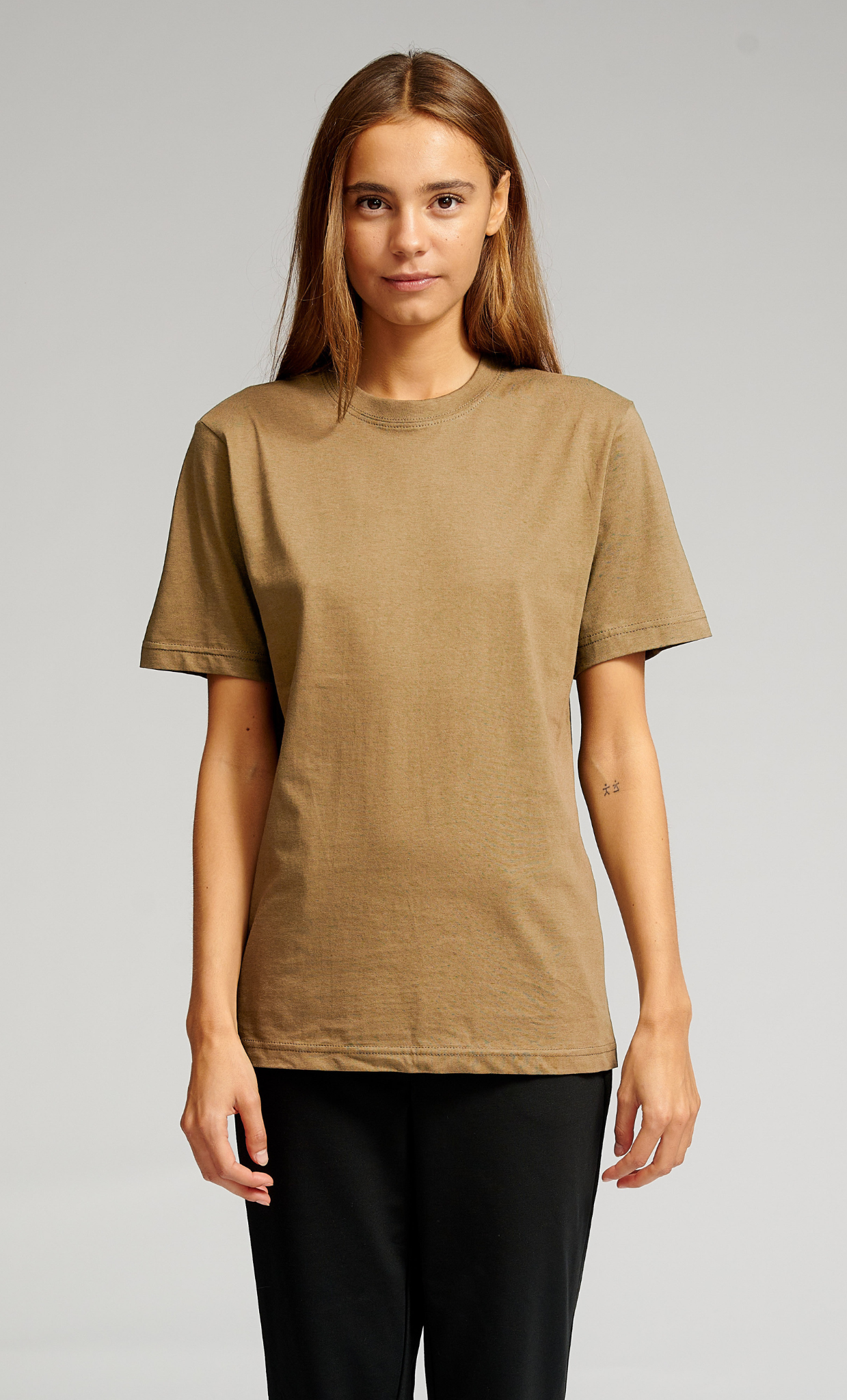 Oversized T-shirt - Khaki - TeeShoppen - Sand/Beige