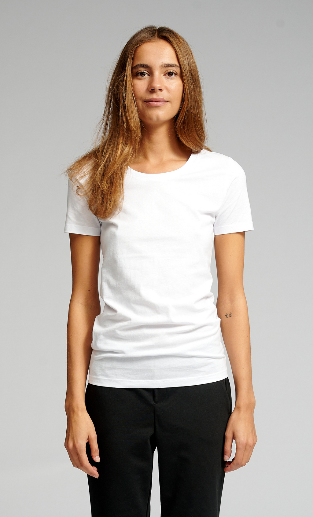 Fitted T-shirt - Hvid
