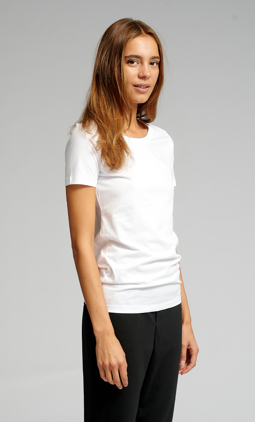 Fitted T-shirt - Hvid