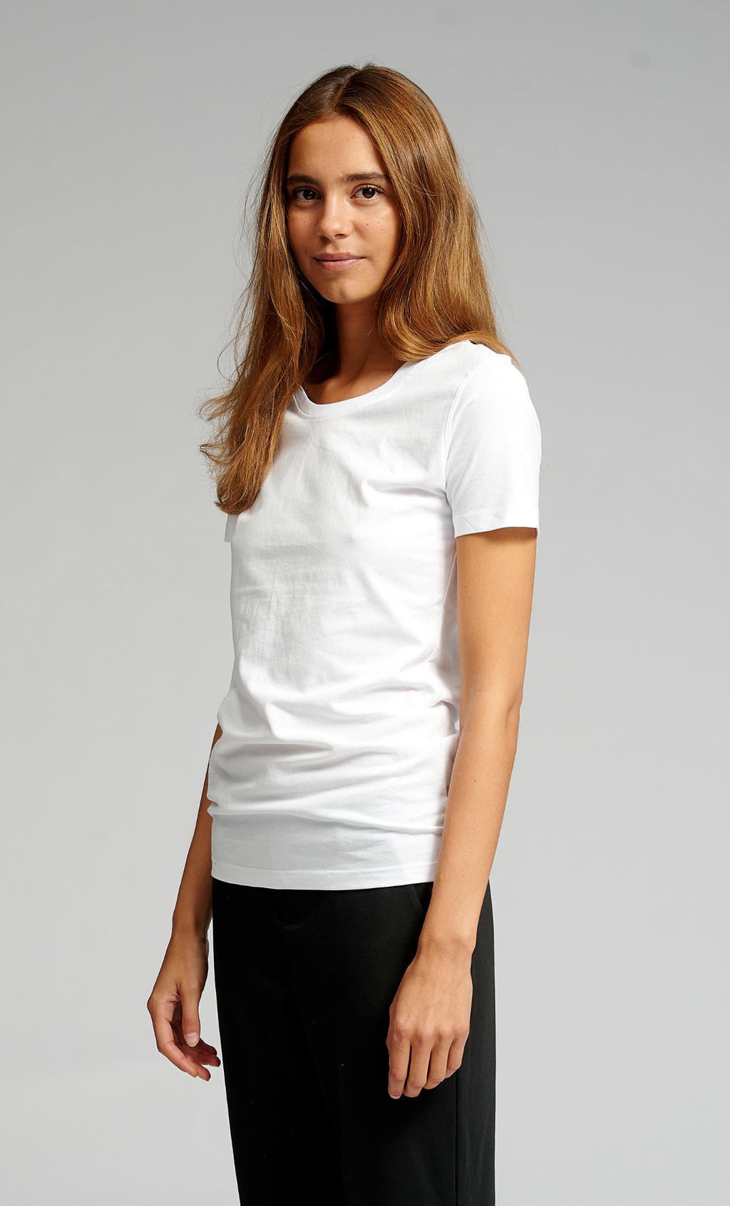 Fitted T-shirt - Hvid