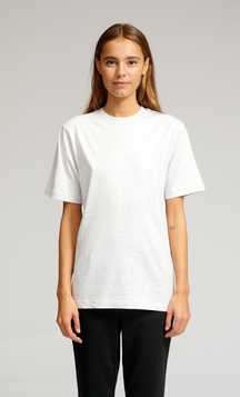 Oversized T-shirt - Lysegrå Meleret