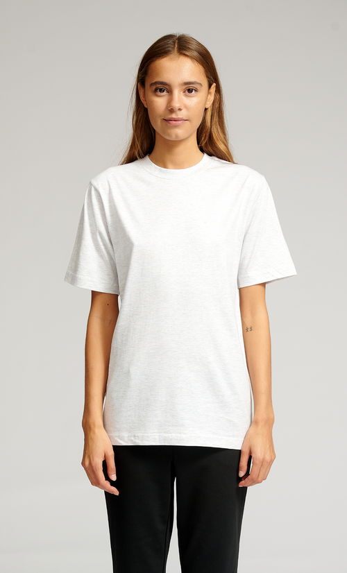 Oversized T-shirt - Lysegrå Meleret - TeeShoppen - Grå