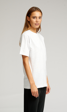 Oversized T-shirt - Lysegrå Meleret