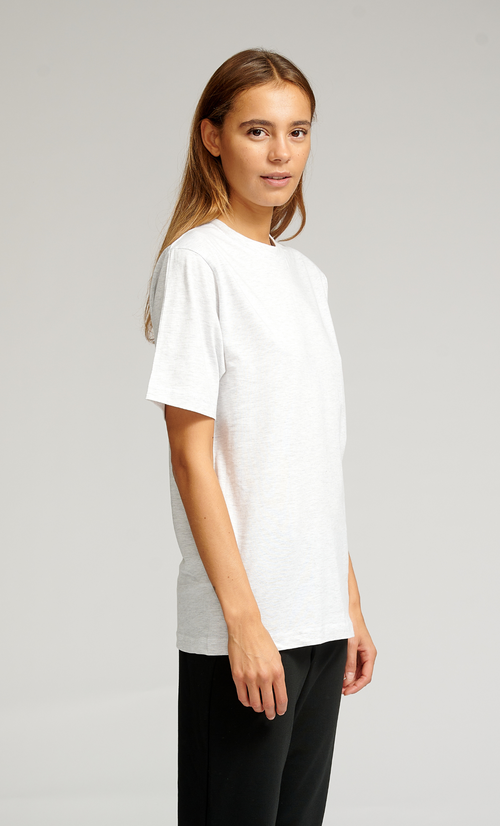 Oversized T-shirt - Lysegrå Meleret - TeeShoppen - Grå