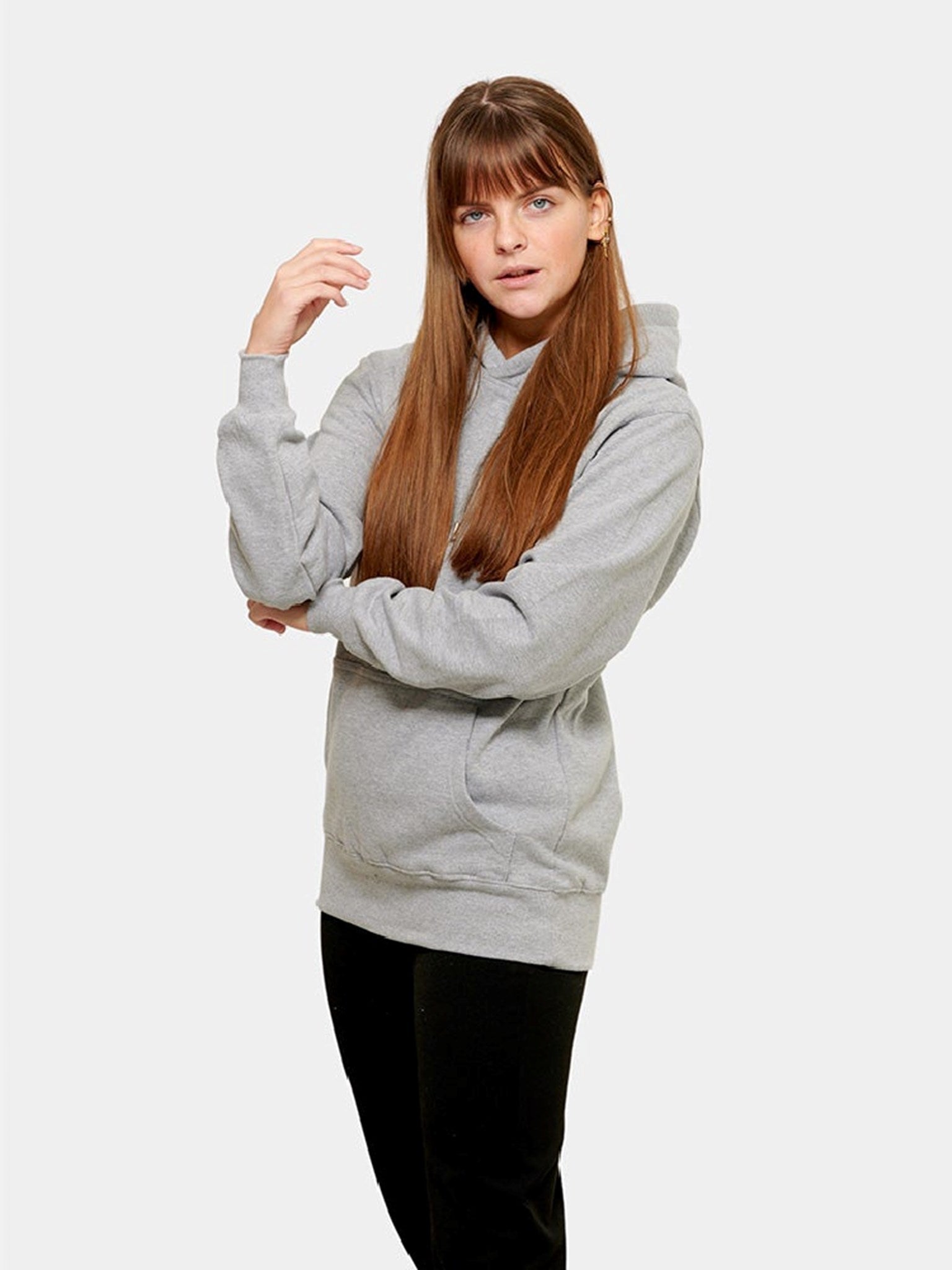 Oversized Hoodie - Askegrå - TeeShoppen - Grå 2
