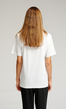 Oversized T-shirt - Lysegrå Meleret