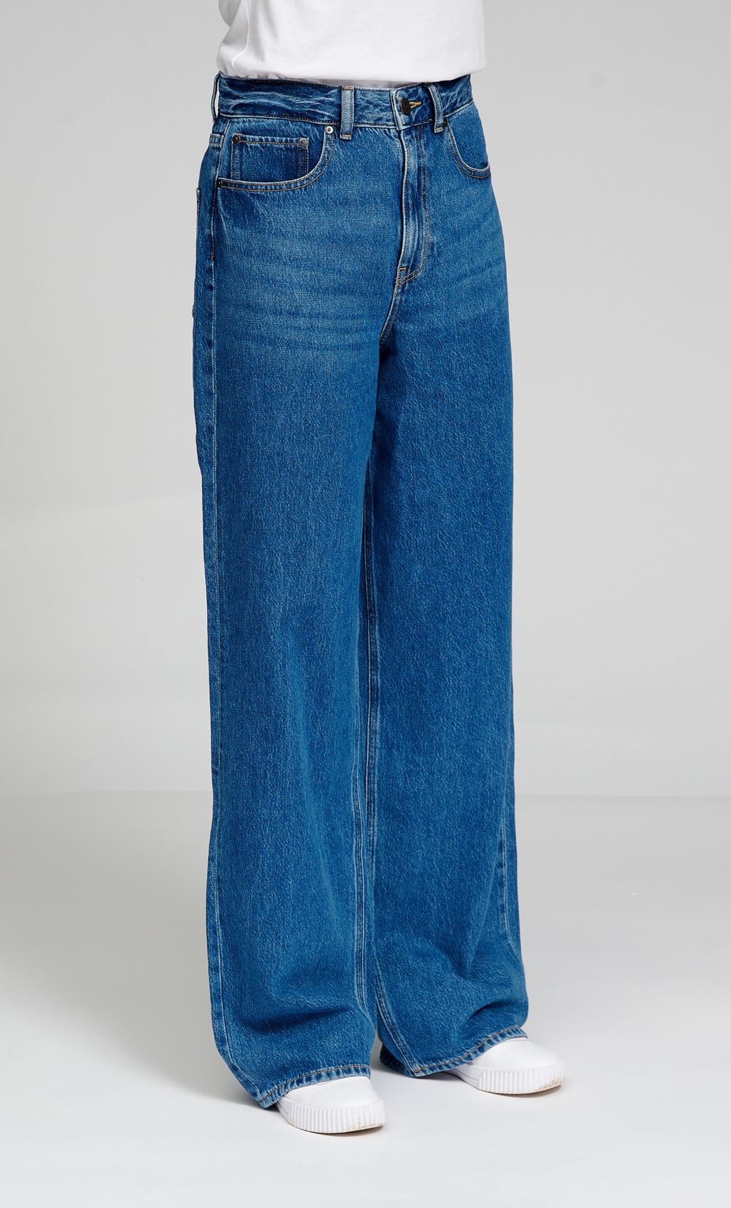 De Originale Performance Wide Jeans - Medium Blue Denim