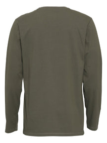 Basic Langærmet T-shirt - Armygrøn