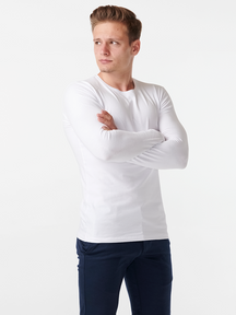 Langærmet Muscle T-shirt - Hvid