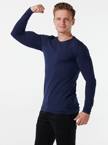 Langærmet Muscle T-shirt - Navy
