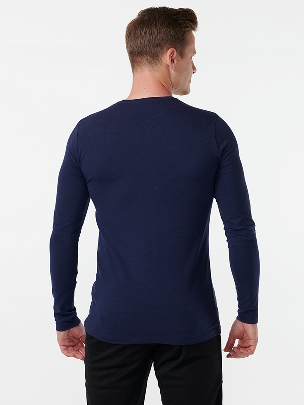 Langærmet Muscle T-shirt - Navy