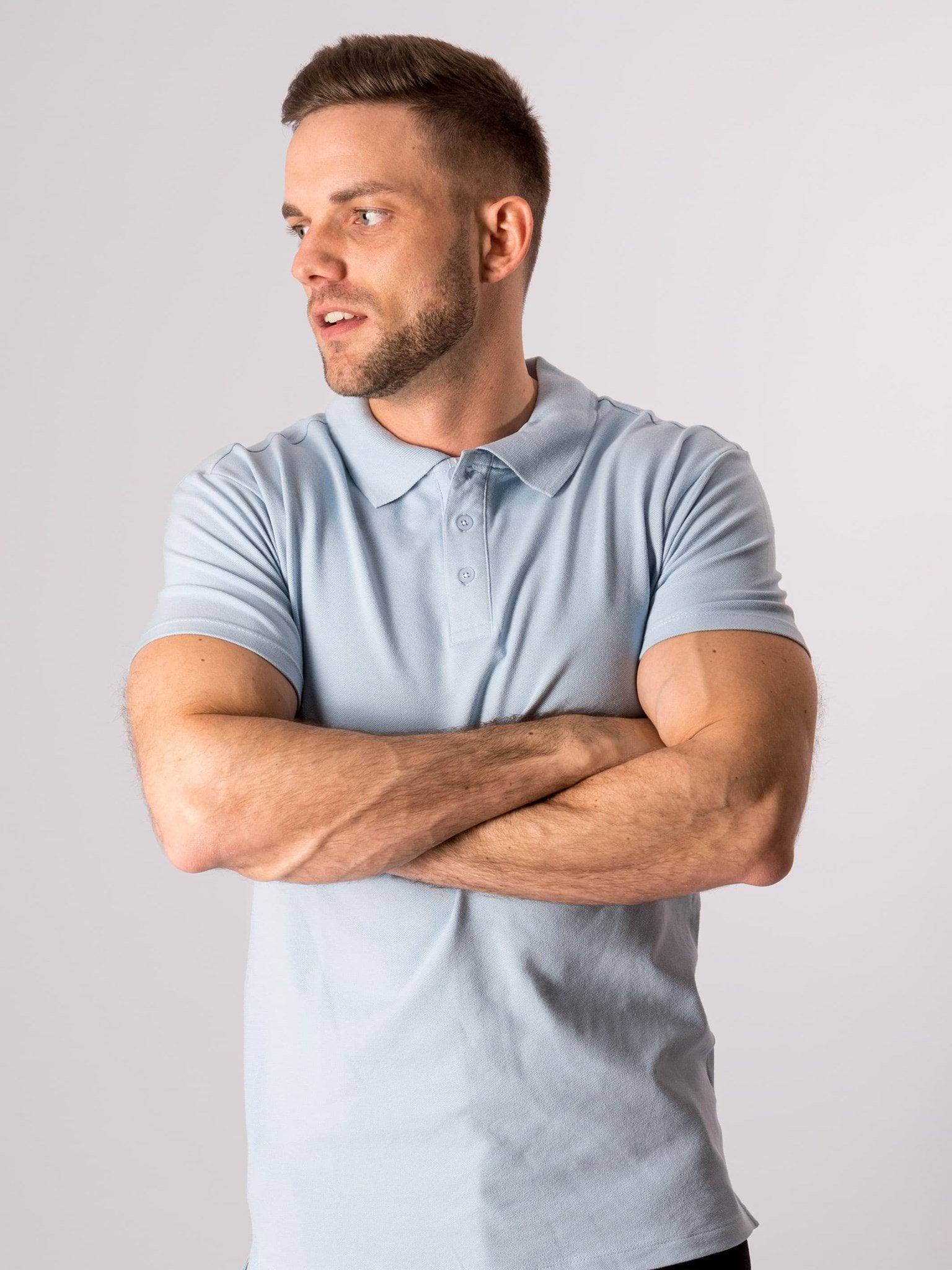 Muscle Polo Shirt - Lyseblå - TeeShoppen - Blå