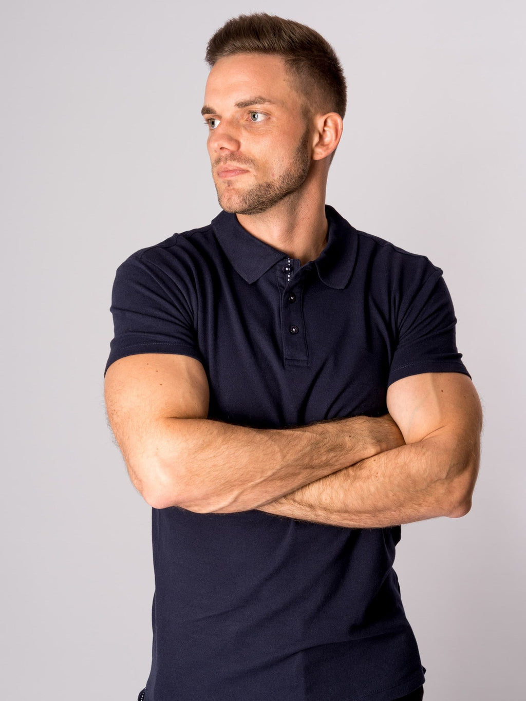 Muscle Polo Shirt - Navy