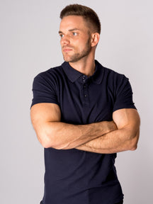 Muscle Polo Shirt - Navy