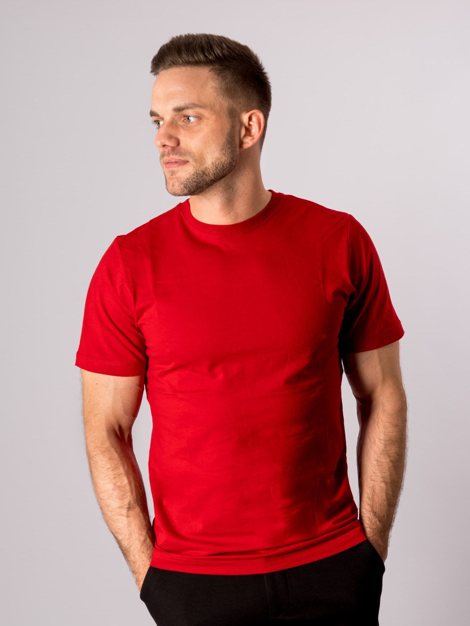 Basic T-shirt - Rød - TeeShoppen - Rød 3