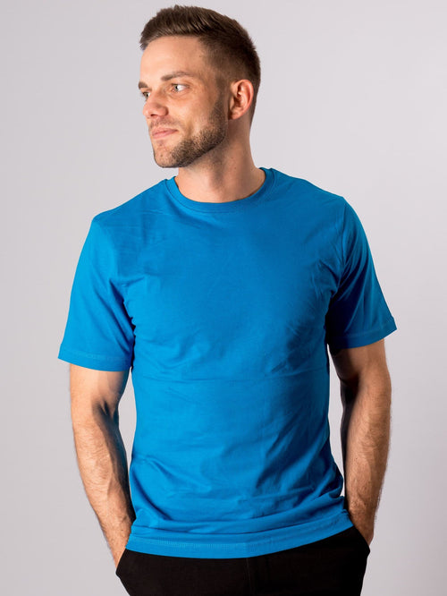 Basic T-shirt - Turkis Blå - TeeShoppen - Blå