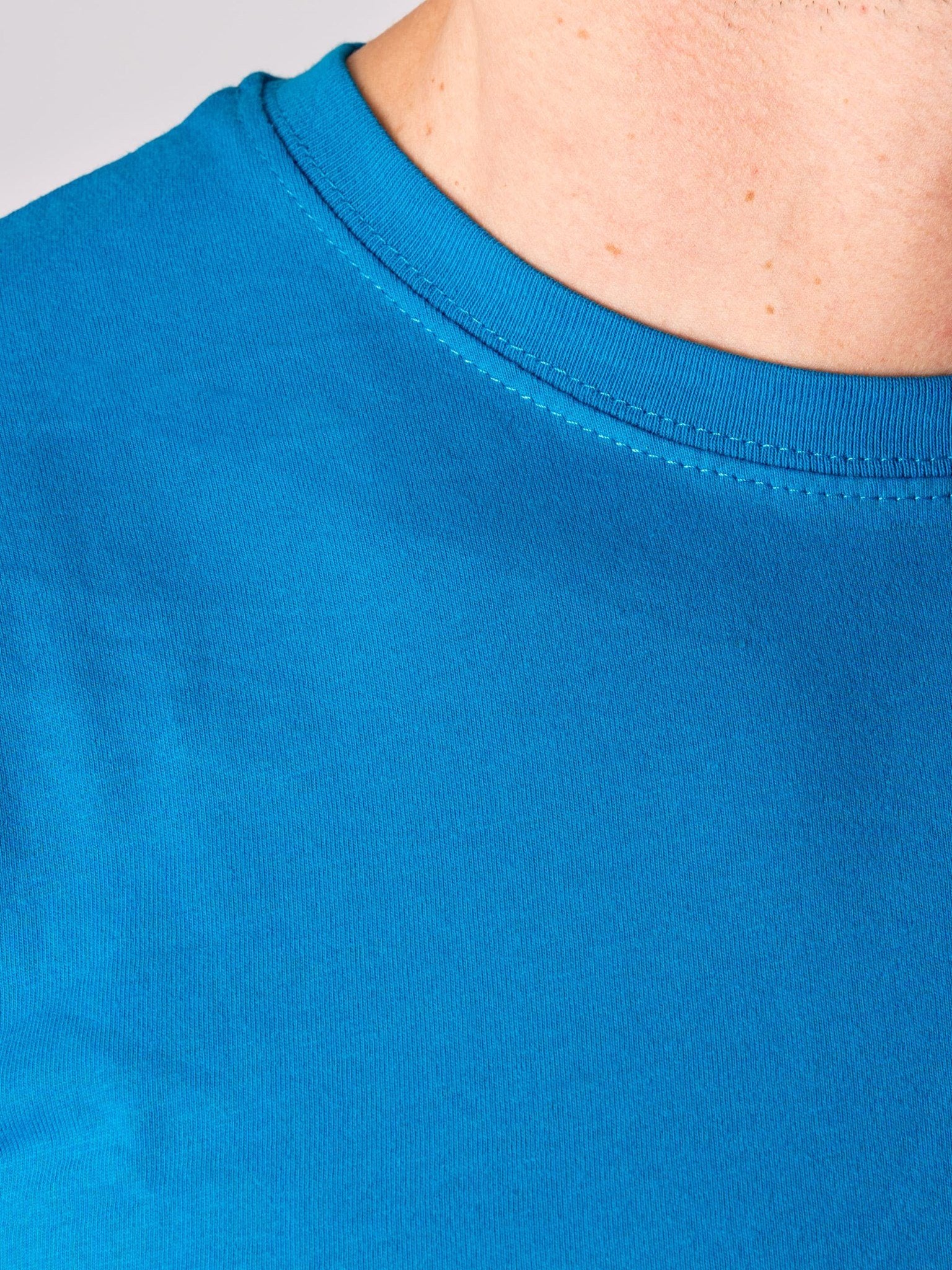 Basic T-shirt - Turkis Blå - TeeShoppen - Blå 4