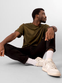 Oversized T-shirt - Oliven