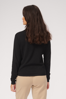 Basic Knit Roll Neck - Sort