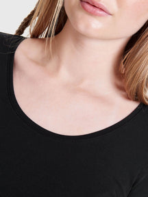 Basic langærmet T-shirt - Sort