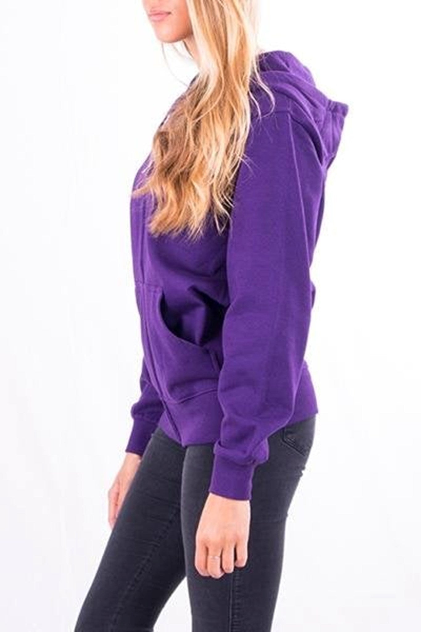 Basic zip hoodie - Lilla - TeeShoppen - Lilla 2