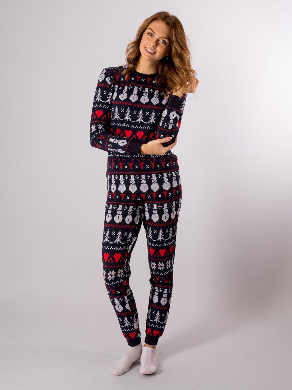 Snowflake Women Pyjamas - Navy