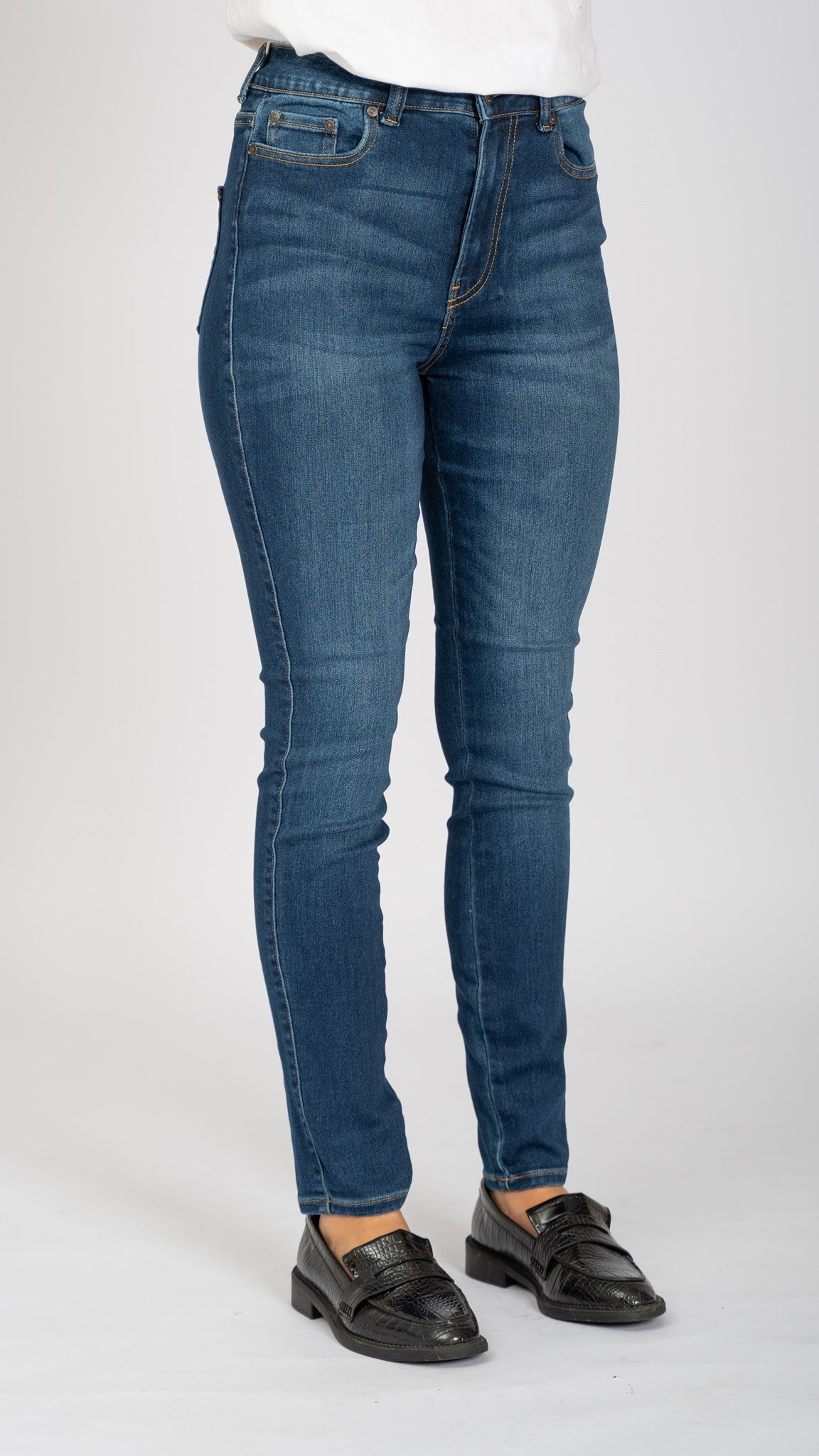 De Originale Performance Skinny Jeans - Medium Blue Denim - TeeShoppen - Blå 12