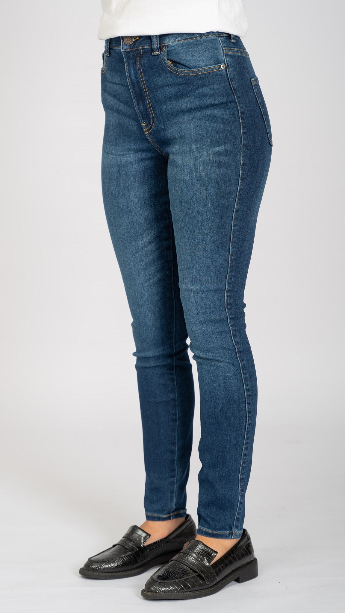 De Originale Performance Skinny Jeans - Medium Blue Denim - TeeShoppen - Blå 8