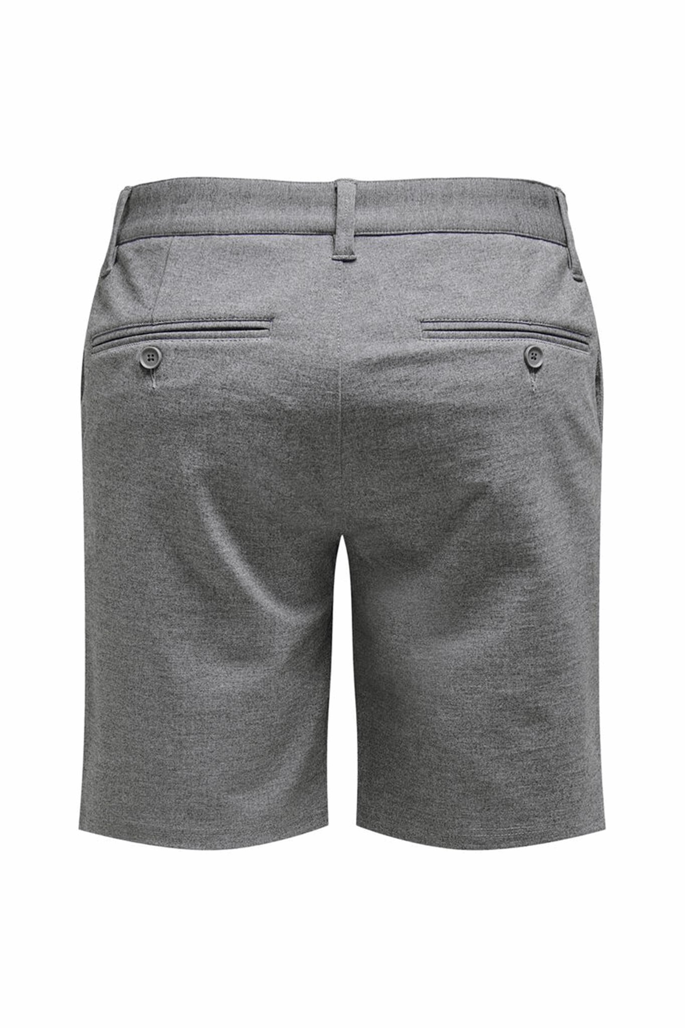 Chino Shorts - Grey Melange - TeeShoppen - Grå 3