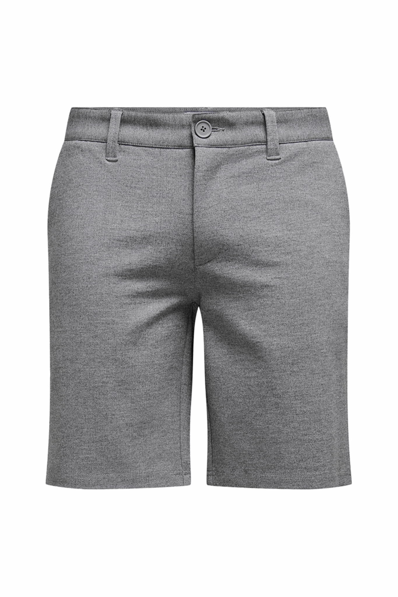 Chino Shorts - Grey Melange - TeeShoppen - Grå 2