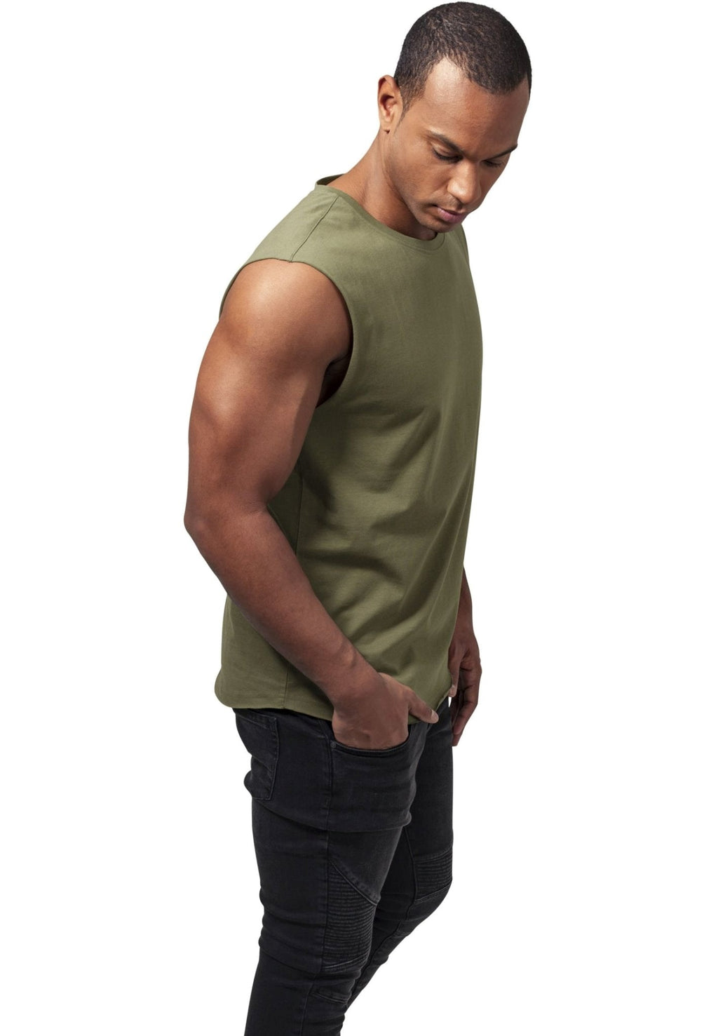 Sleeveless Tee - Oliven