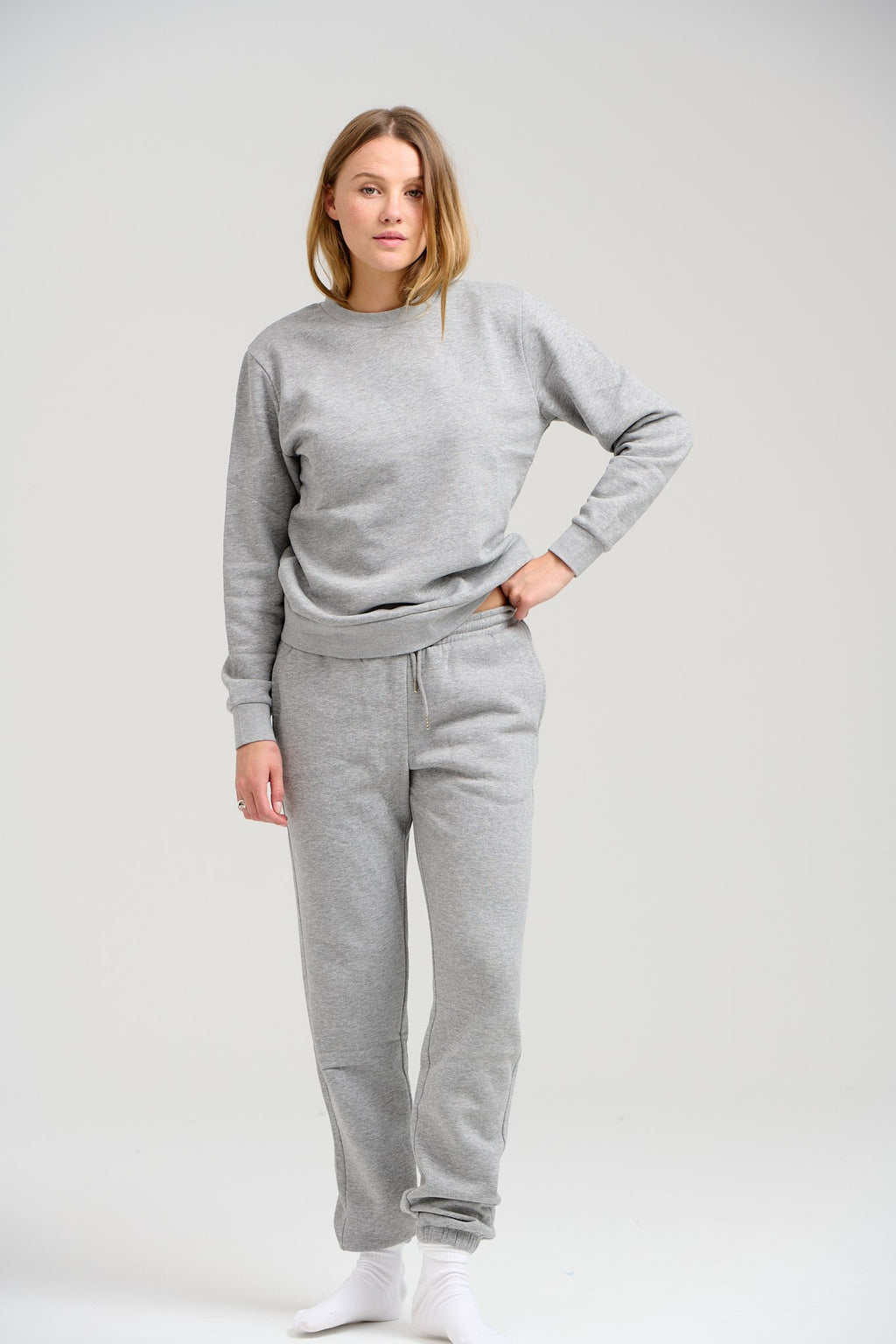 Basic Crewneck Sweat - Lysegrå Melange