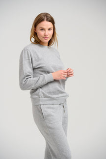 Basic Crewneck Sweat - Lysegrå Melange
