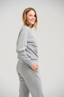 Basic Crewneck Sweat - Lysegrå Melange